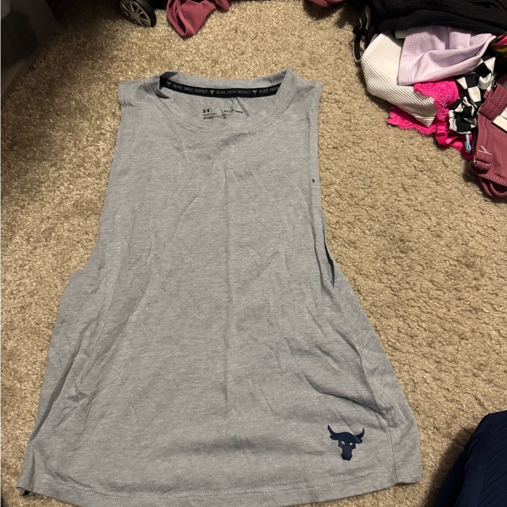 Under Armour Heather Gray Muscle Tee